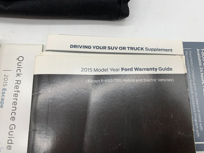 2015 Ford Escape Owners Manual Set with Case OEM C02B14056