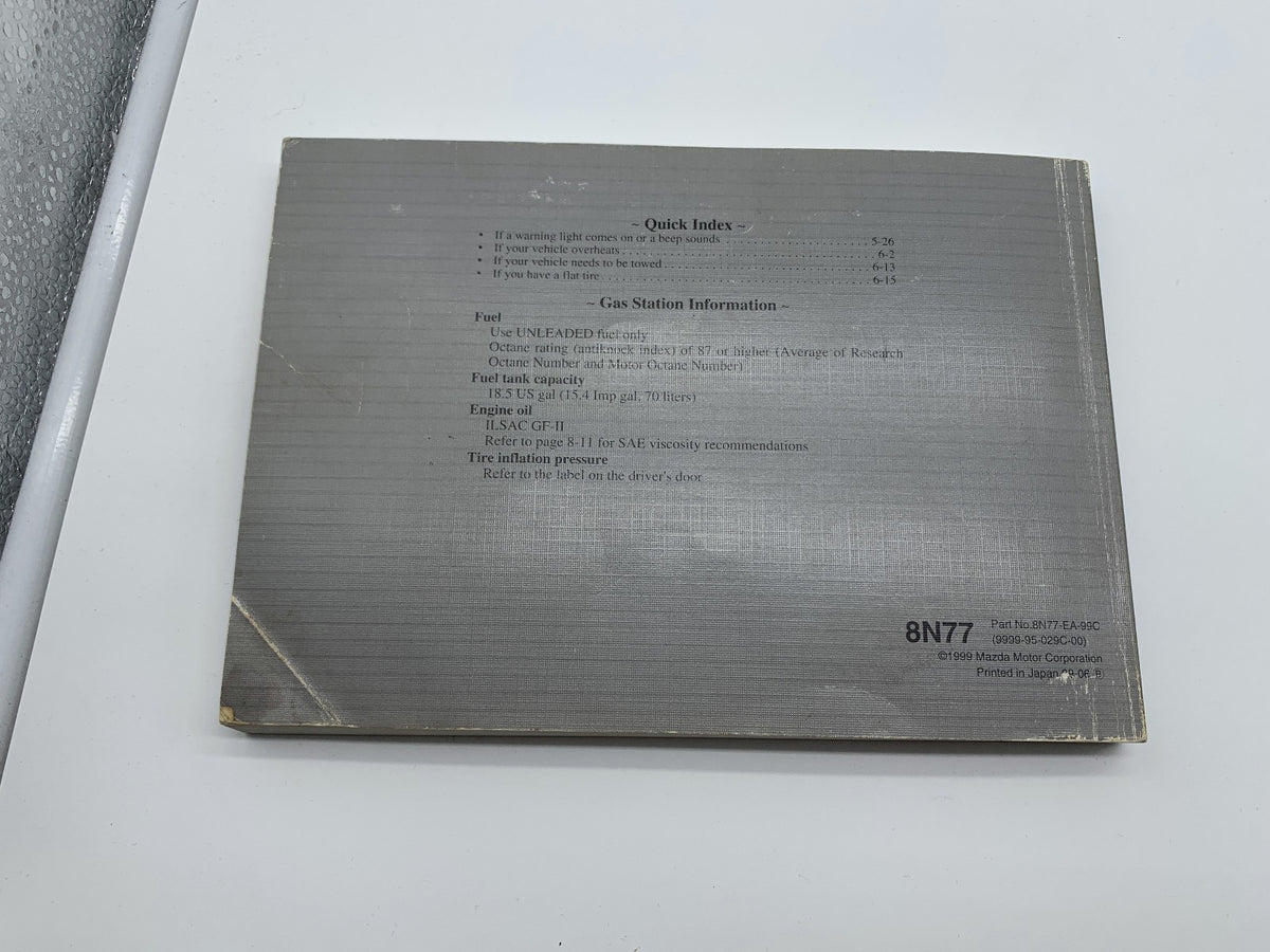 2000 Mazda MPV Owners Manual with Case OEM R01B02015