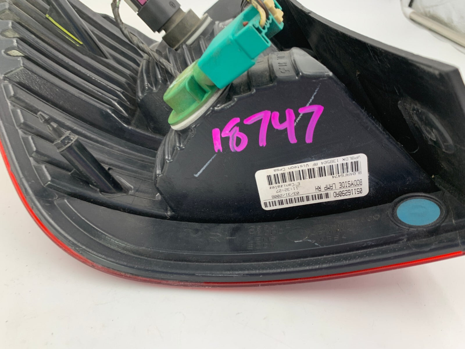 2009-2011 Dodge Journey Passenger Side Tail Light Taillight OEM A02B28050