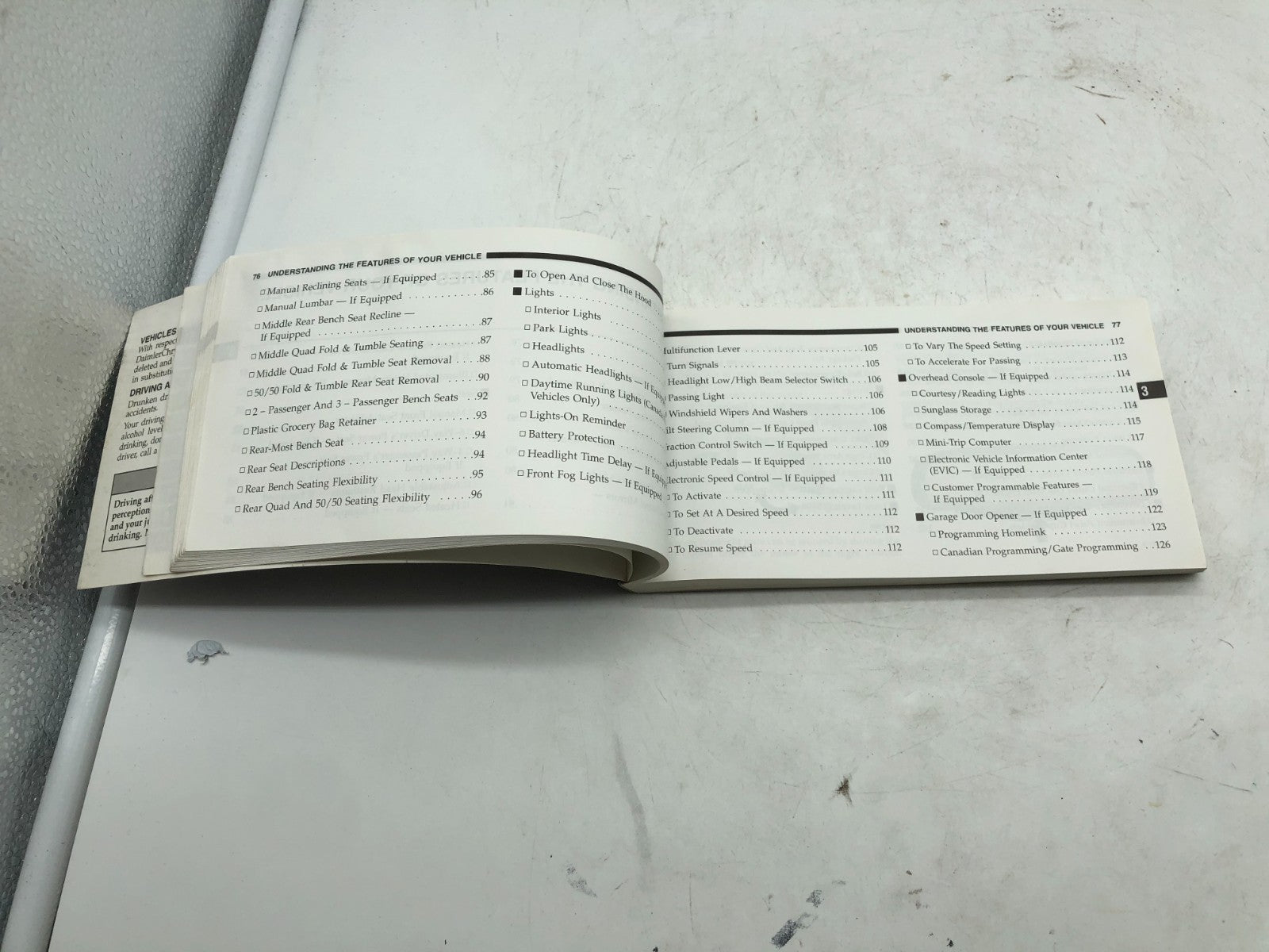 2003 Dodge Caravan Owners Manual OEM A02B42006