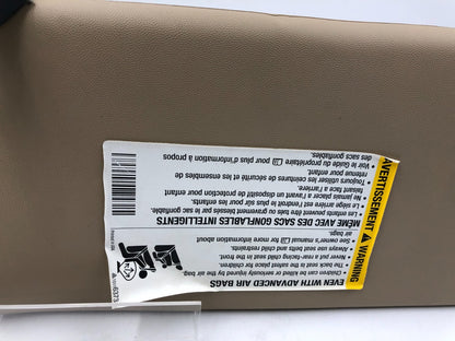 2004-2009 Cadillac SRX Passenger Sun Visor Beige Illuminated OEM A02B14092