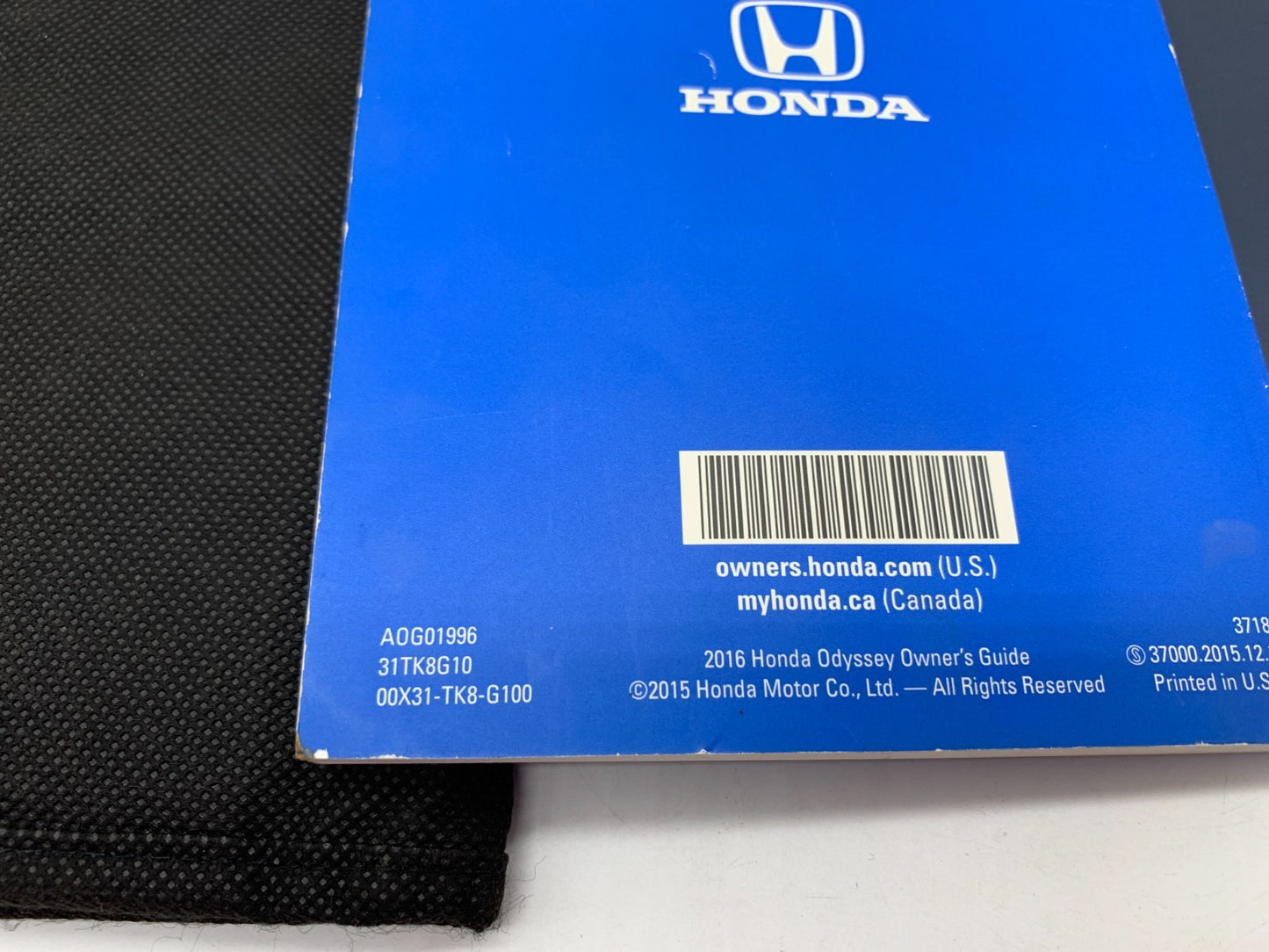 2016 Honda Odyssey Owners Manual Set with Case OEM