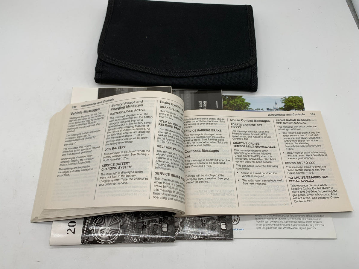 2016 Buick Lacrosse Owners Manual Set with Case OEM