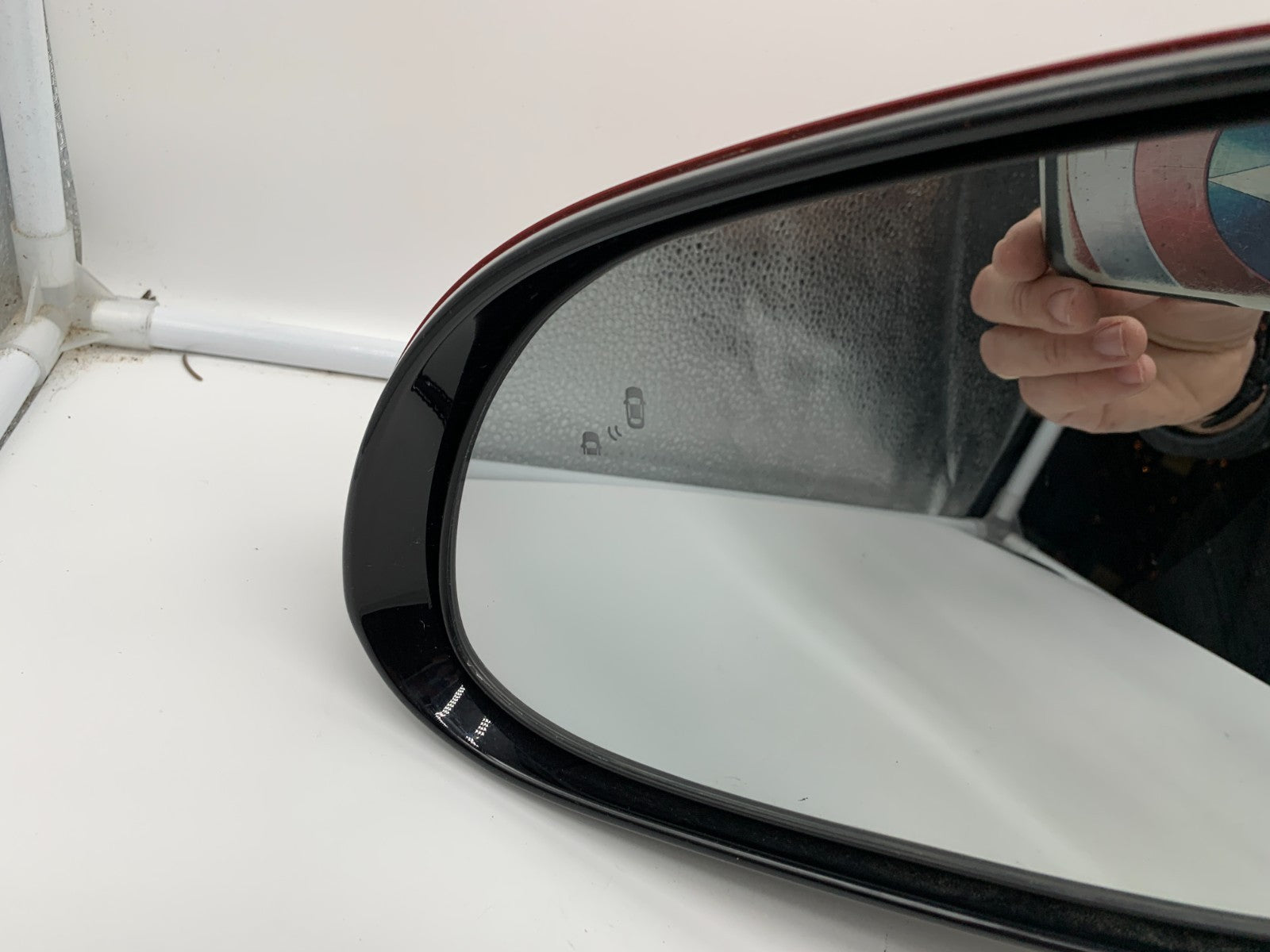 2019 Hyundai Santa Fe Driver Side View Power Door Mirror Red OEM Blind Spot