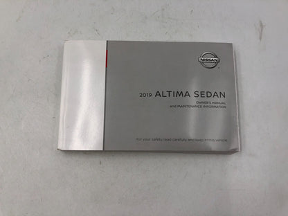2019 Nissan Altima Sedan Owners Manual Set with Case OEM E01B69008