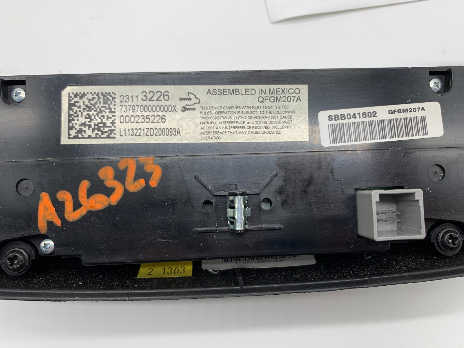 2014-2020 Chevrolet Impala AC Heater Climate Control Unit OEM C03B59006