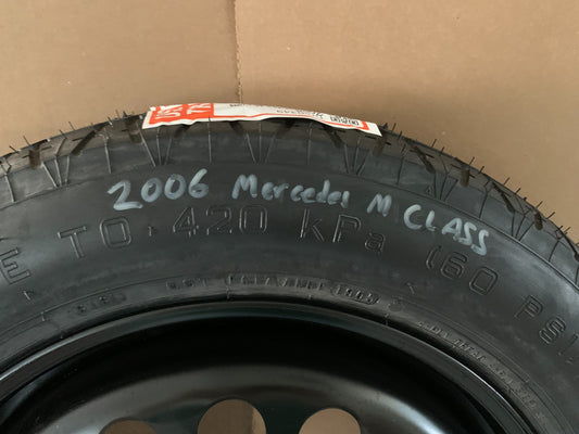 2006-2015 Mercedes M-Class 18" Spare Tire Wheel Compact Donut T155/90D18