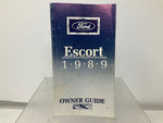 1989 Ford Escort Owners Manual Handbook OEM M01B28007