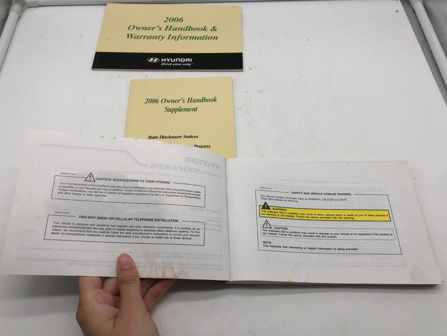 2006 Hyundai Sonata Owners Manual Set OEM A01B38009