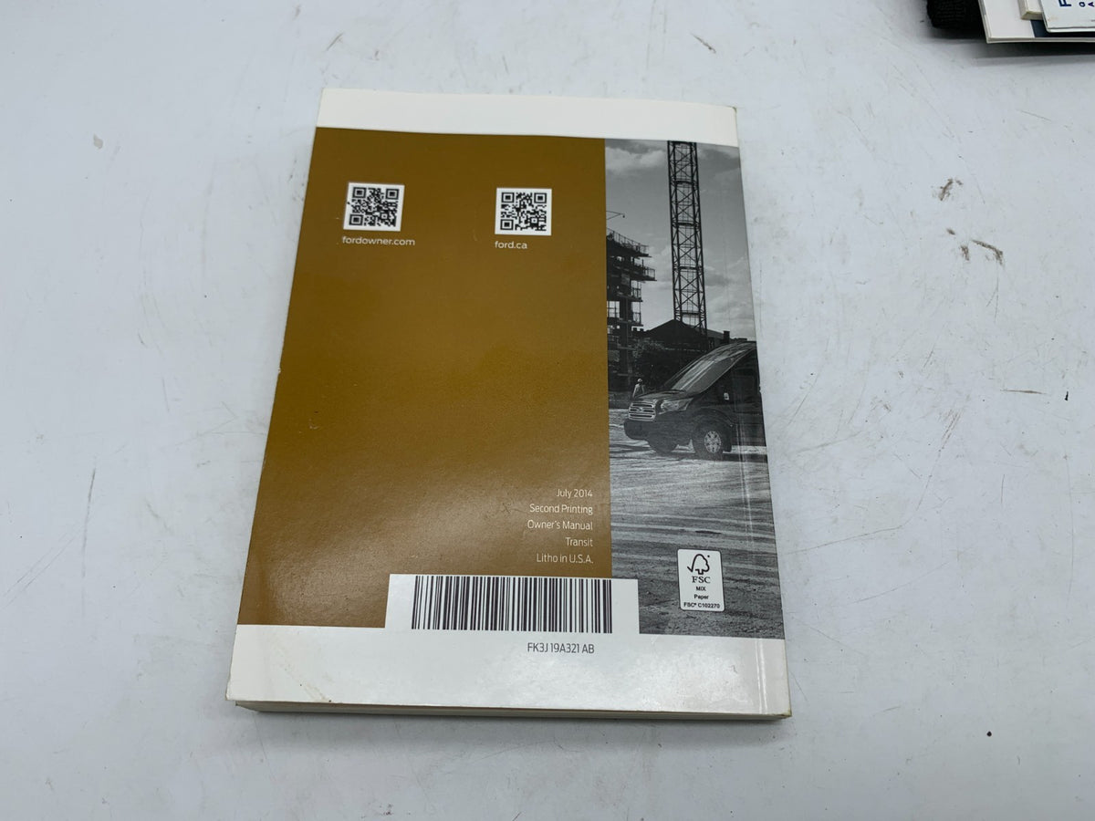 2015 Ford Transit Connect Owners Manual Set OEM B01B16001