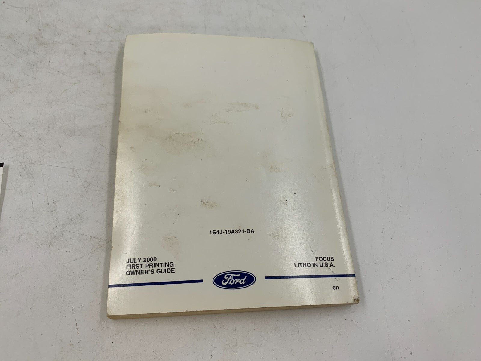 2001 Ford Focus Owners Manual OEM A04B27031