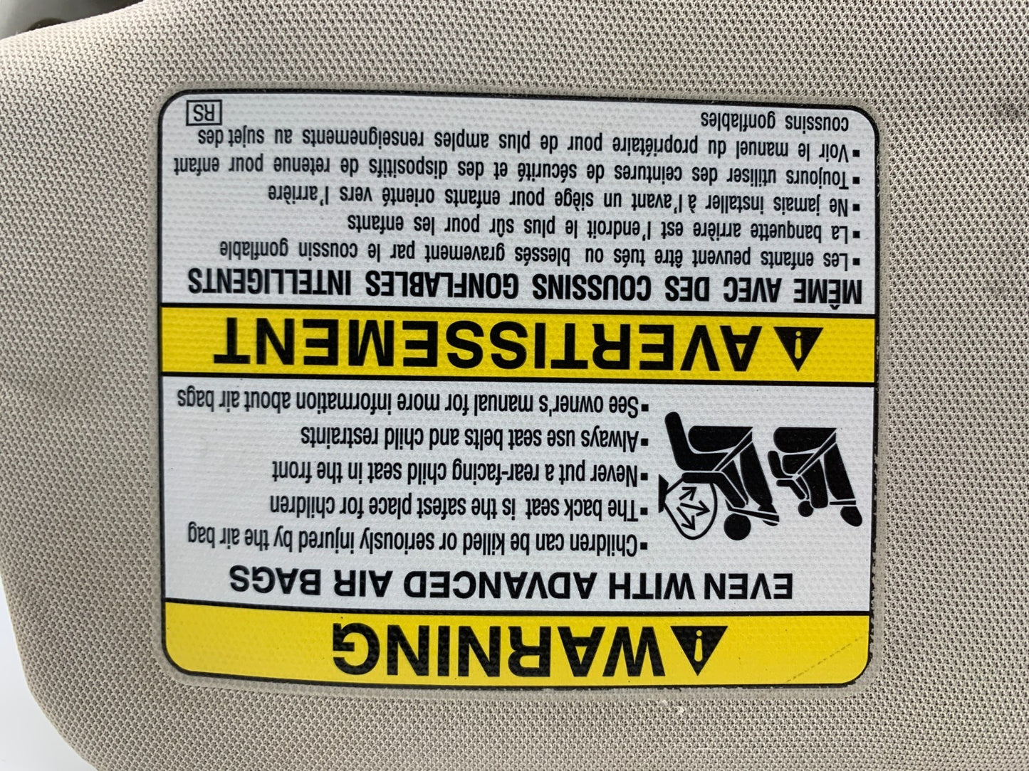 2010-2014 Subaru Legacy Passenger Sun Visor Gray Illuminated OEM D04B56001