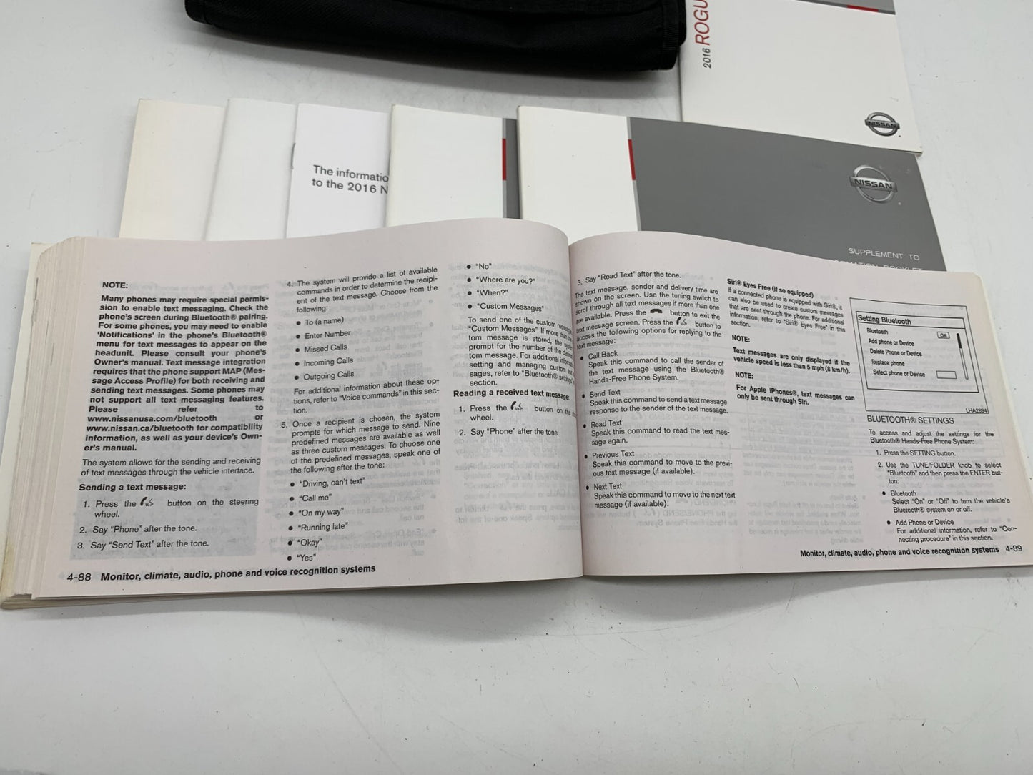 2016 Nissan Rogue Owners Manual Set with Case OEM B01B54038