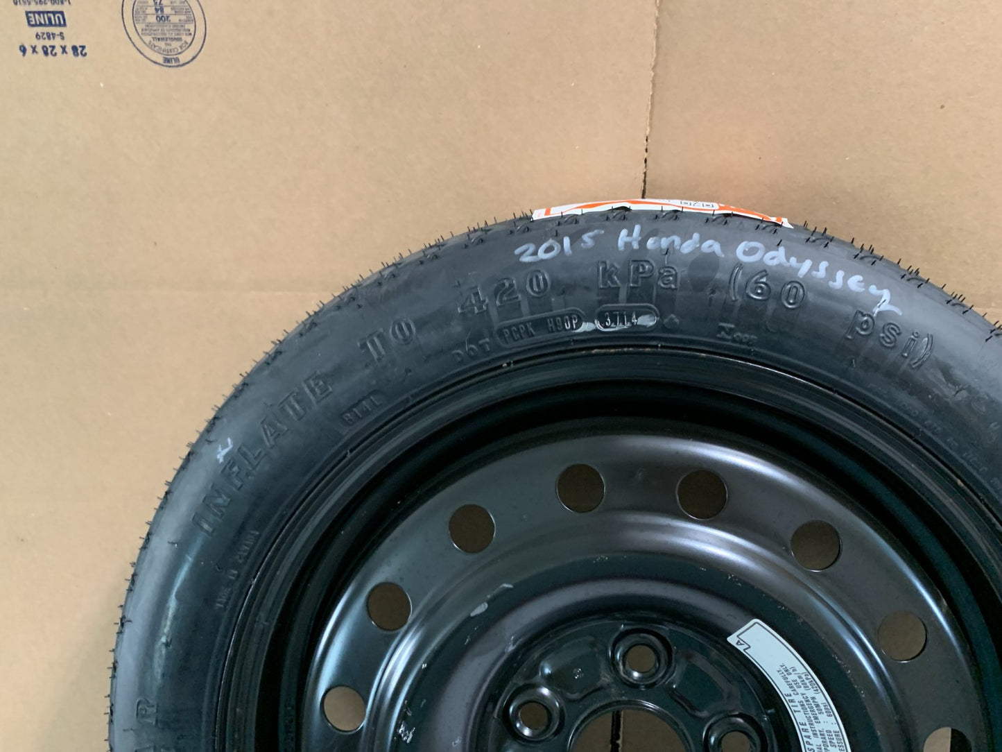 2011-2015 Honda Odyssey 17" Spare Tire Wheel Compact Donut T135/80D17 OEM