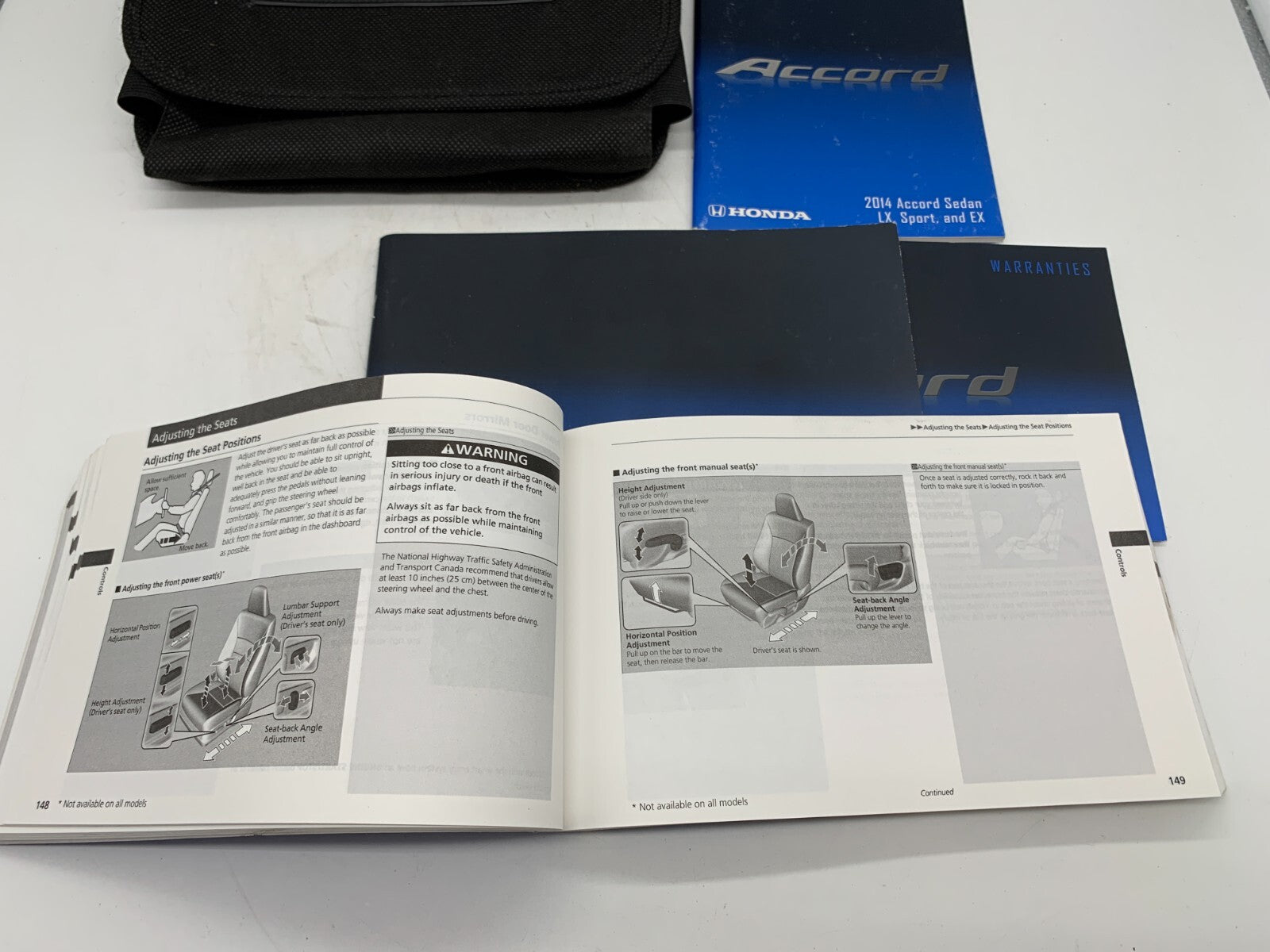 2014 Honda Accord Sedan Owners Manual Set with Case OEM B03B40079