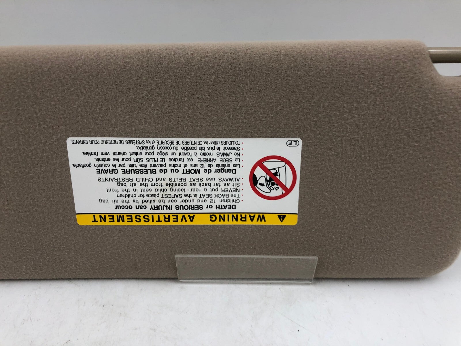 2002-2004 Toyota Camry Passenger Sun Visor Beige OEM D04B08008