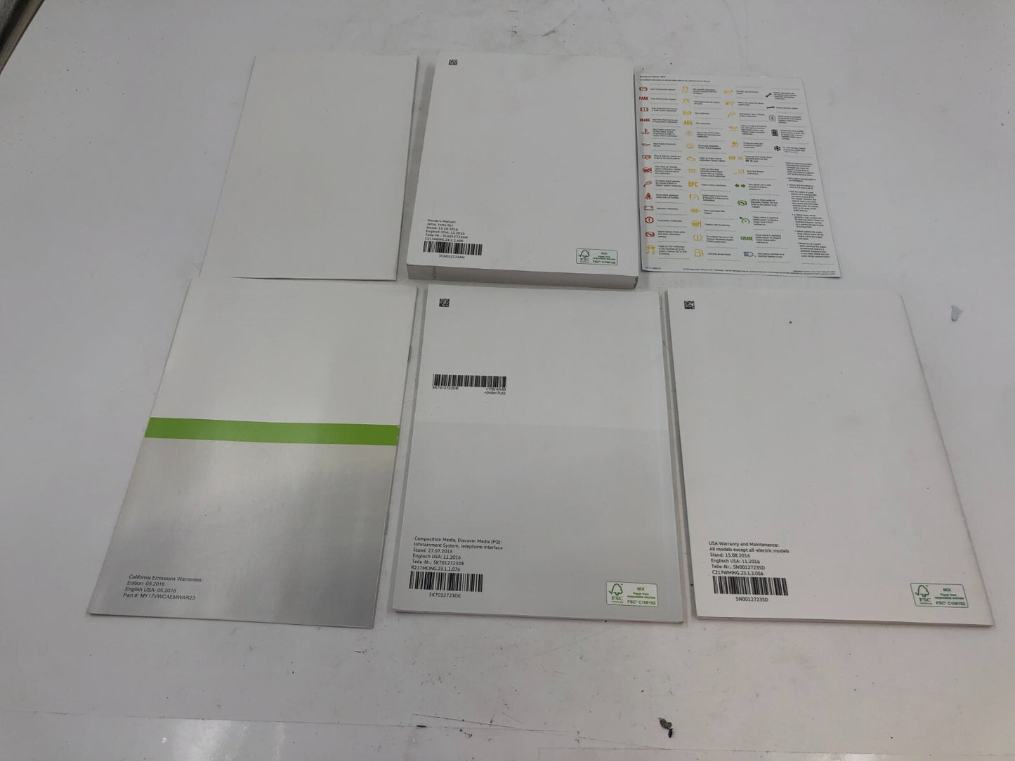 2017 Volkswagen Jetta GLI Owners Manual Set with Case OEM D02B60007