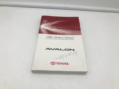 2008 Toyota Avalon Owners Manual OEM R01B27017
