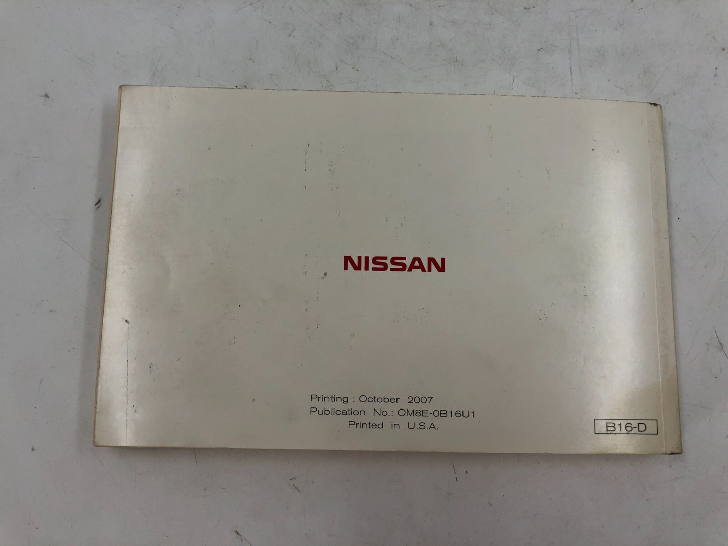2008 Nissan Sentra Owners Manual Set with Case OEM D02B61006