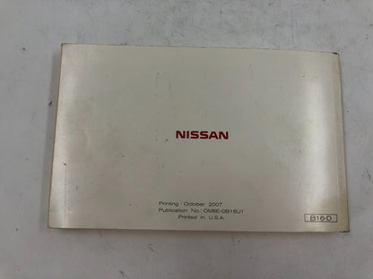 2008 Nissan Sentra Owners Manual Set with Case OEM D02B61006