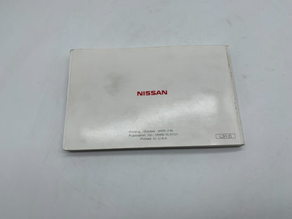2006 Nissan Altima Owners Manual OEM C03B56018