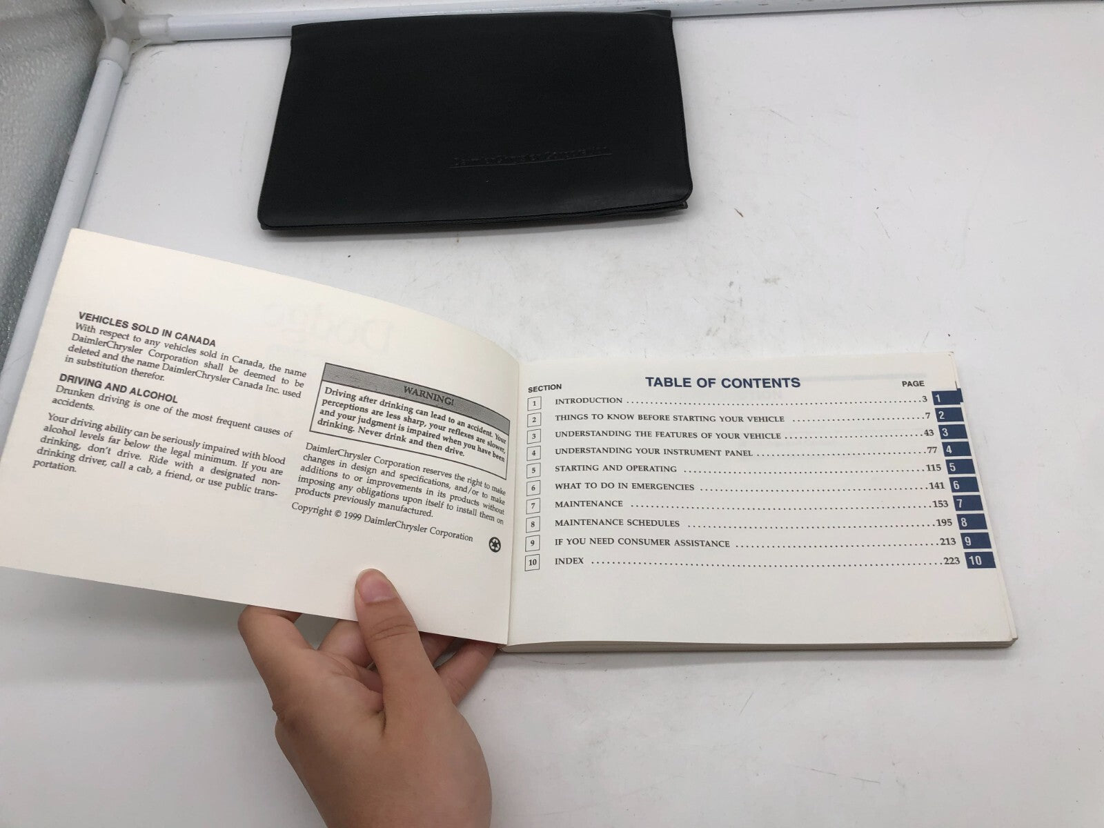 2000 Dodge Intrepid Owners Manual with Case OEM A01B42041