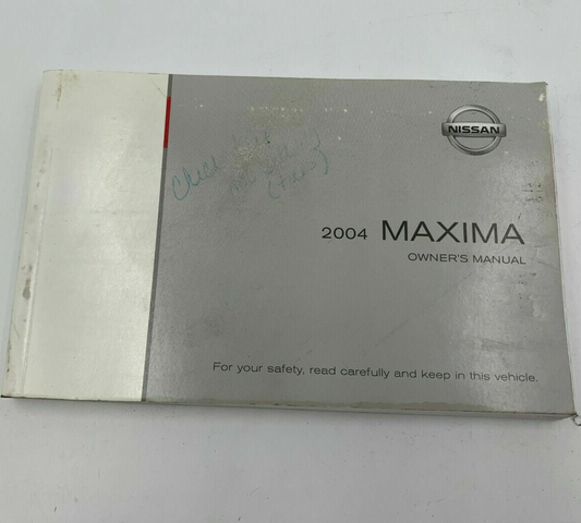 2004 Nissan Maxima Owners Manual OEM D02B25087
