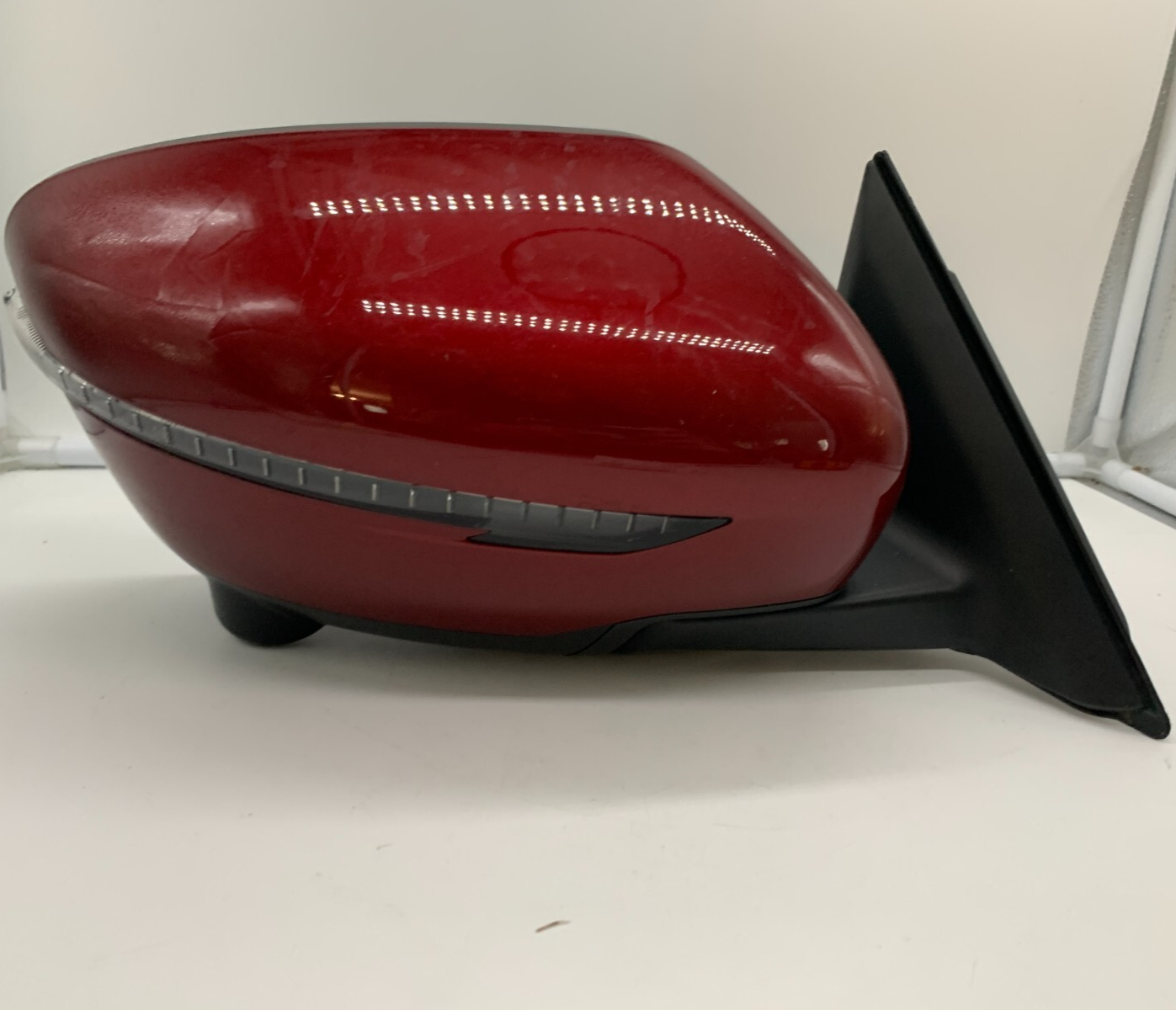2017-2020 Nissan Rogue Passenger Side View Power Door Mirror Red OEM A03B42001