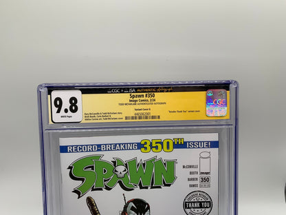 Spawn #350 CGC 9.8 JSA McFarlane Retailer Thank You Cover Signed by McFarlane