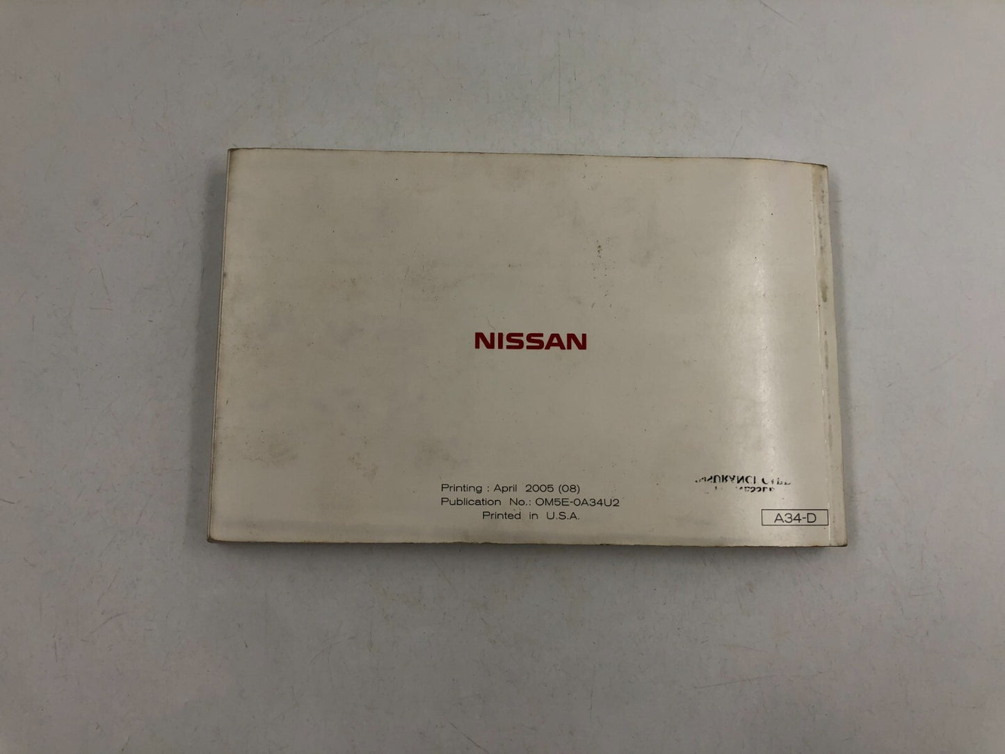2005 Nissan Maxima Owners Manual Set with Case OEM E02B70010