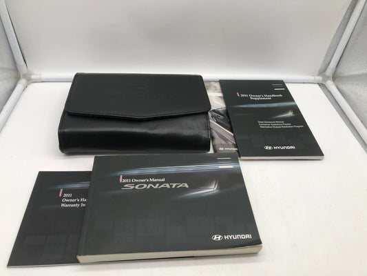 2011 Hyundai Sonata Owners Manual Set with Case OEM A02B03033