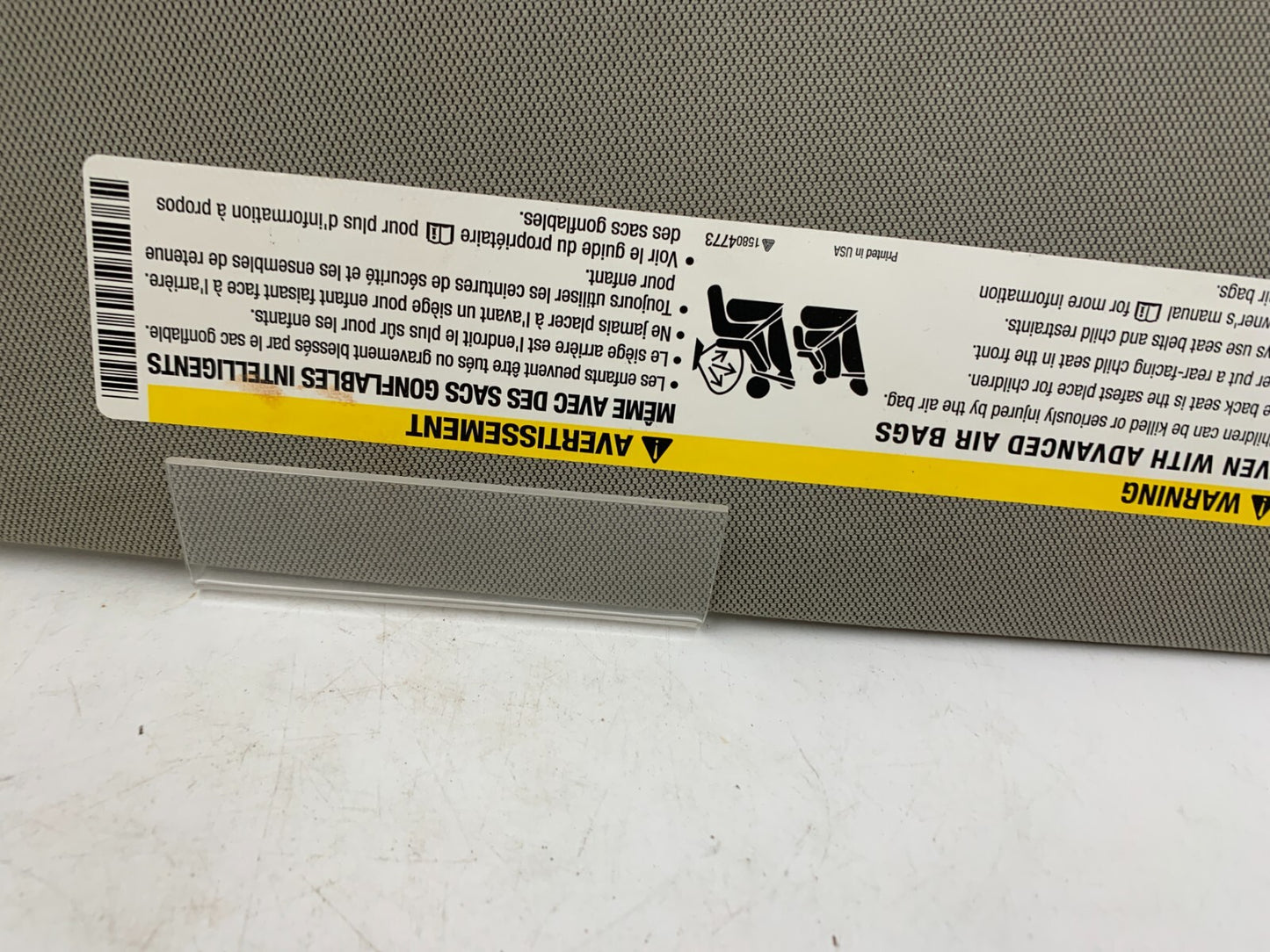 2014-2019 Cadillac CTS Passenger Sun Visor Gray Illuminated OEM B01B42048