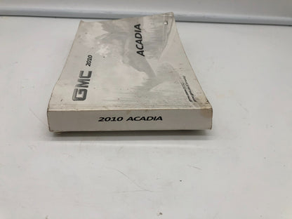 2010 GMC Acadia Owners Manual OEM B01B54002