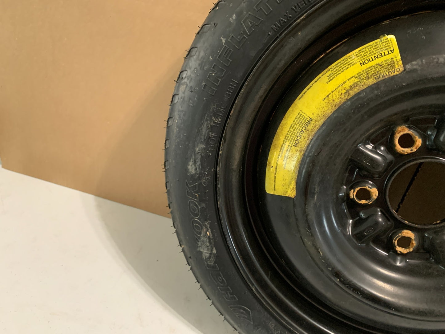 2013-2020 Hyundai Elantra 15" Spare Tire Compact Donut T125/80D15 Emergency