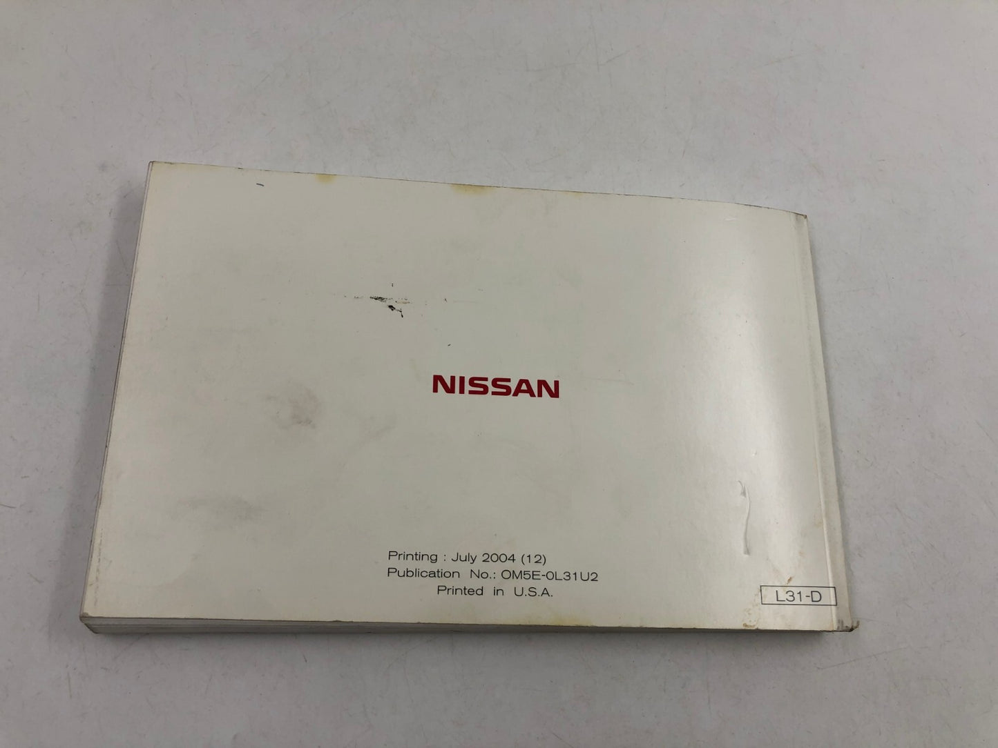 2005 Nissan Altima Owners Manual with Case OEM B02B06002