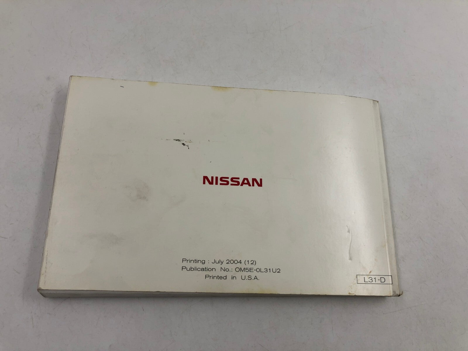 2005 Nissan Altima Owners Manual with Case OEM B02B06002