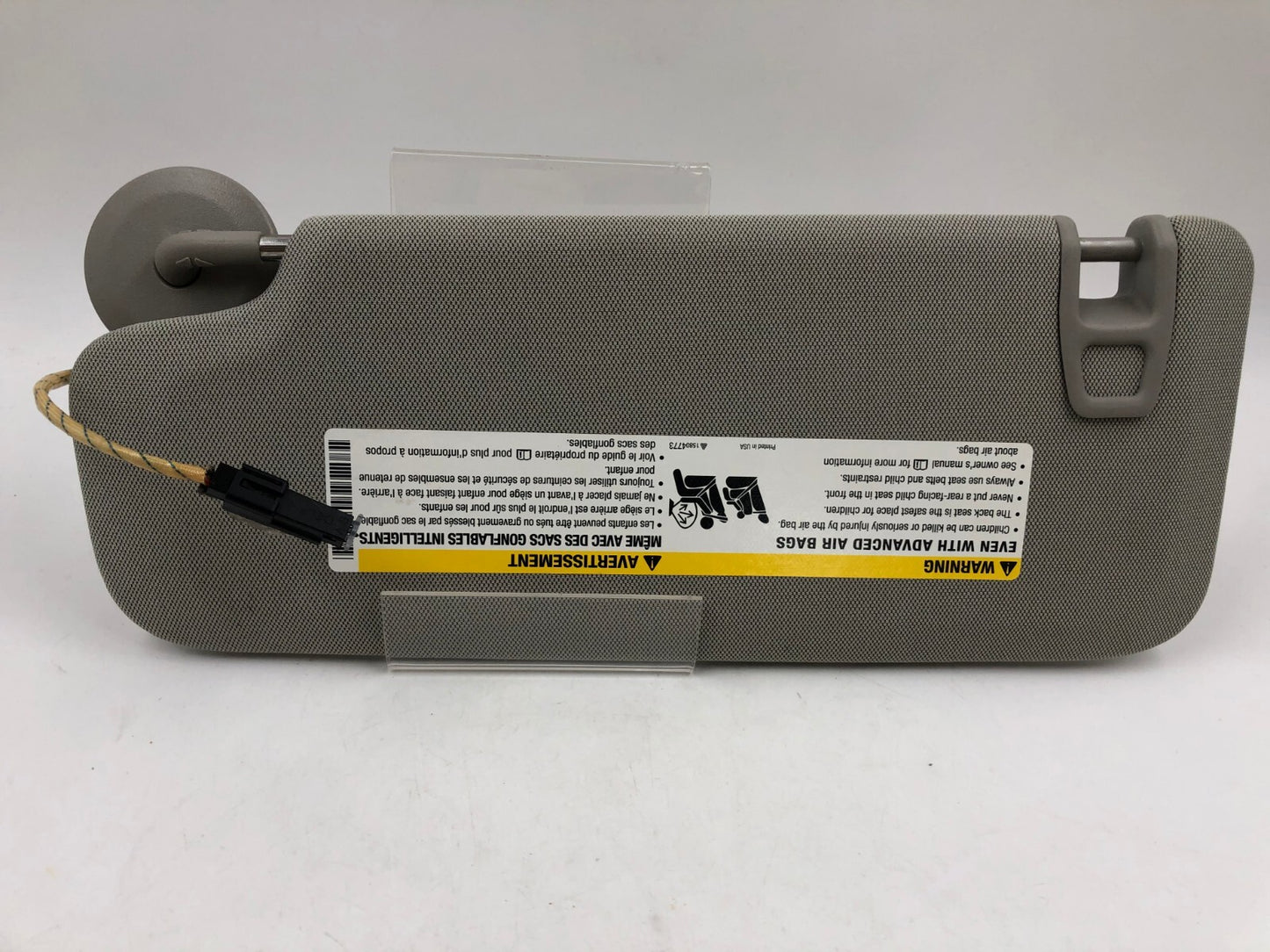 2013-2016 Chevrolet Malibu Passenger Sun Visor Gray Illuminated OEM C02B37054