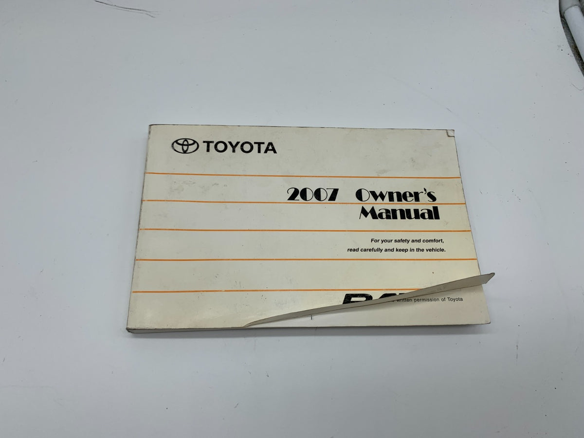 2007 Toyota RAV4 RAV 4 Owners Manual OEM A01B49005