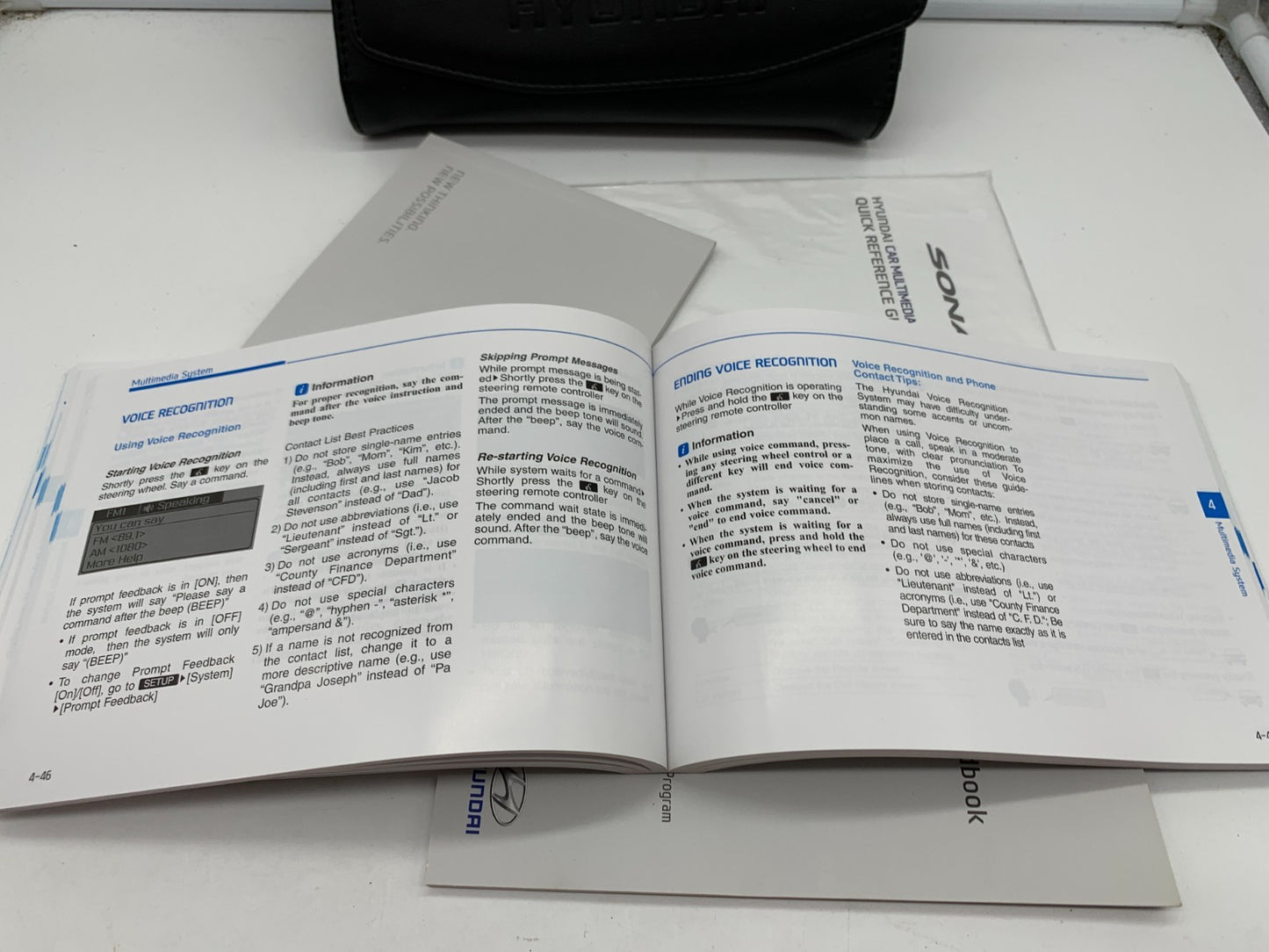 2016 Hyundai Sonata Owners Manual Set with Case OEM