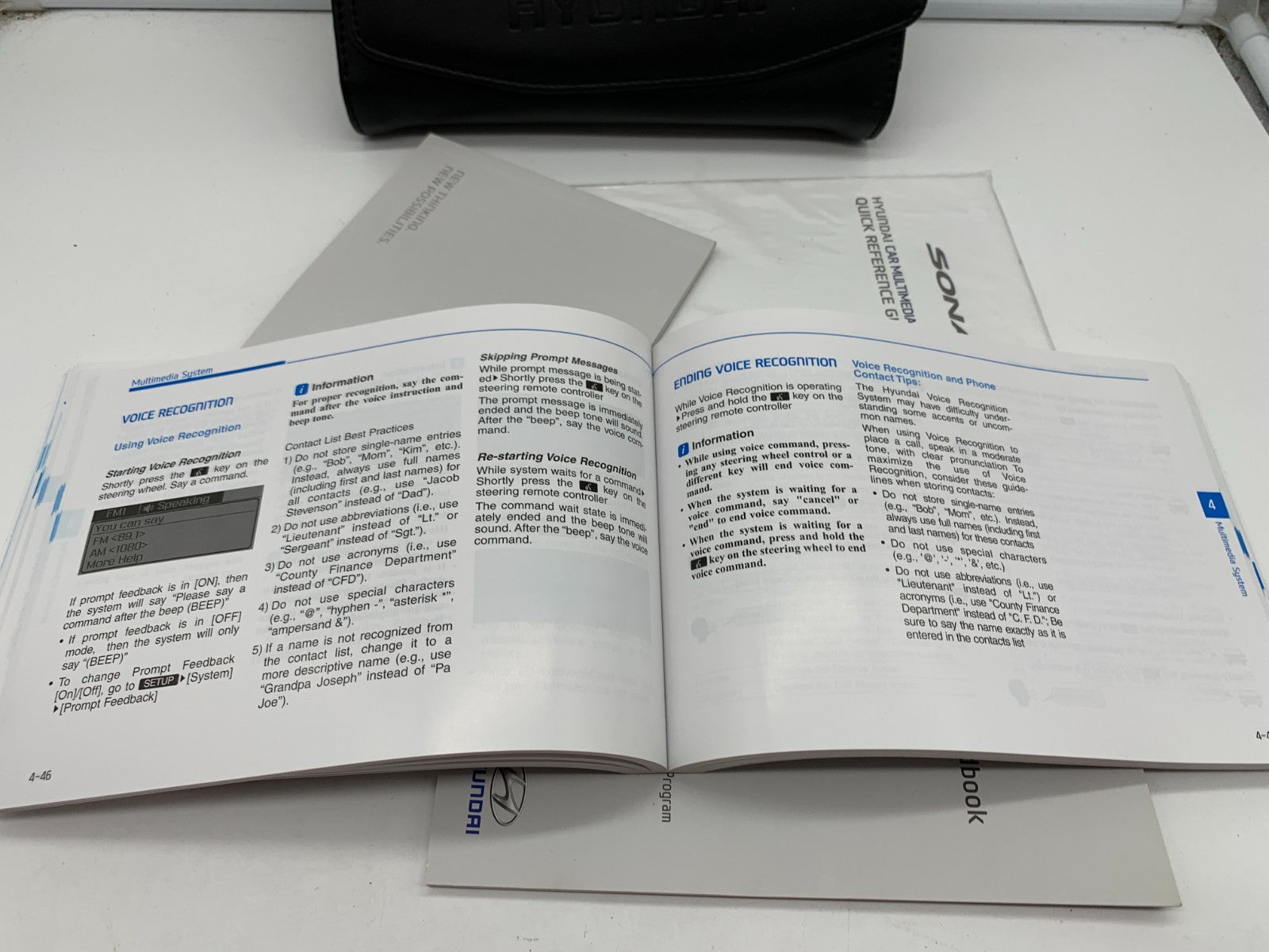 2016 Hyundai Sonata Owners Manual Set with Case OEM