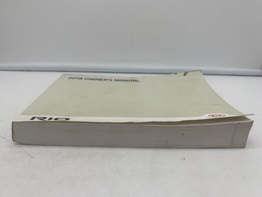 2018 Kia Rio Owners Manual OEM