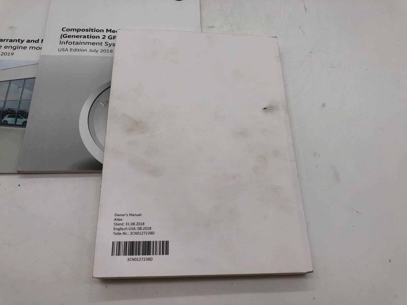 2019 Volkswagen Atlas Owners Manual Set with Case OEM C02B46006