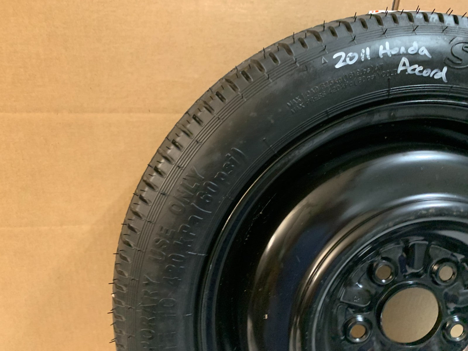 2008-2012 Honda Accord 16" Spare Tire Wheel Compact Donut T135/80D16 Emergency