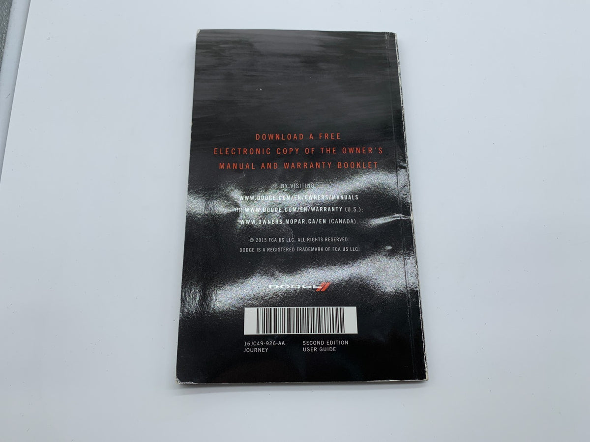 2016 Dodge Journey Owners Manual with Case OEM R01B03003