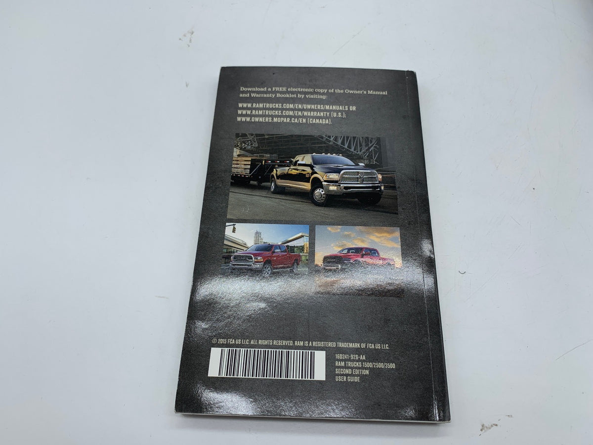 2016 Ram 1500 2500 3500 Owners Manual with Case OEM R01B09036