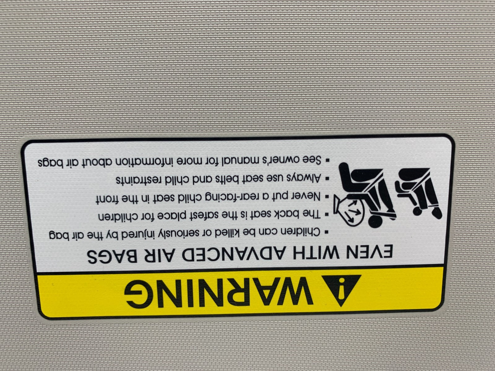 2014-2019 Kia Soul Passenger Sun Visor Gray OEM A01B56004