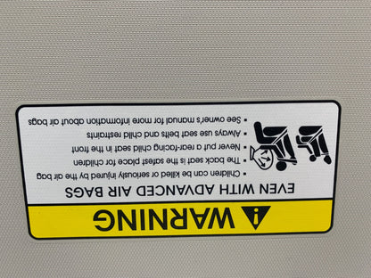 2014-2019 Kia Soul Passenger Sun Visor Gray OEM A01B56004