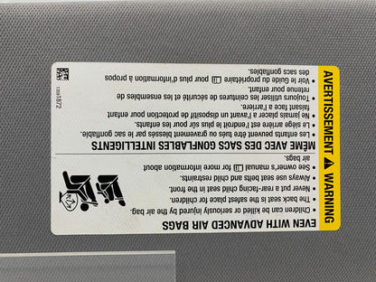 2018-2020 GMC Terrain Passenger Sun Visor Illuminated Gray OEM