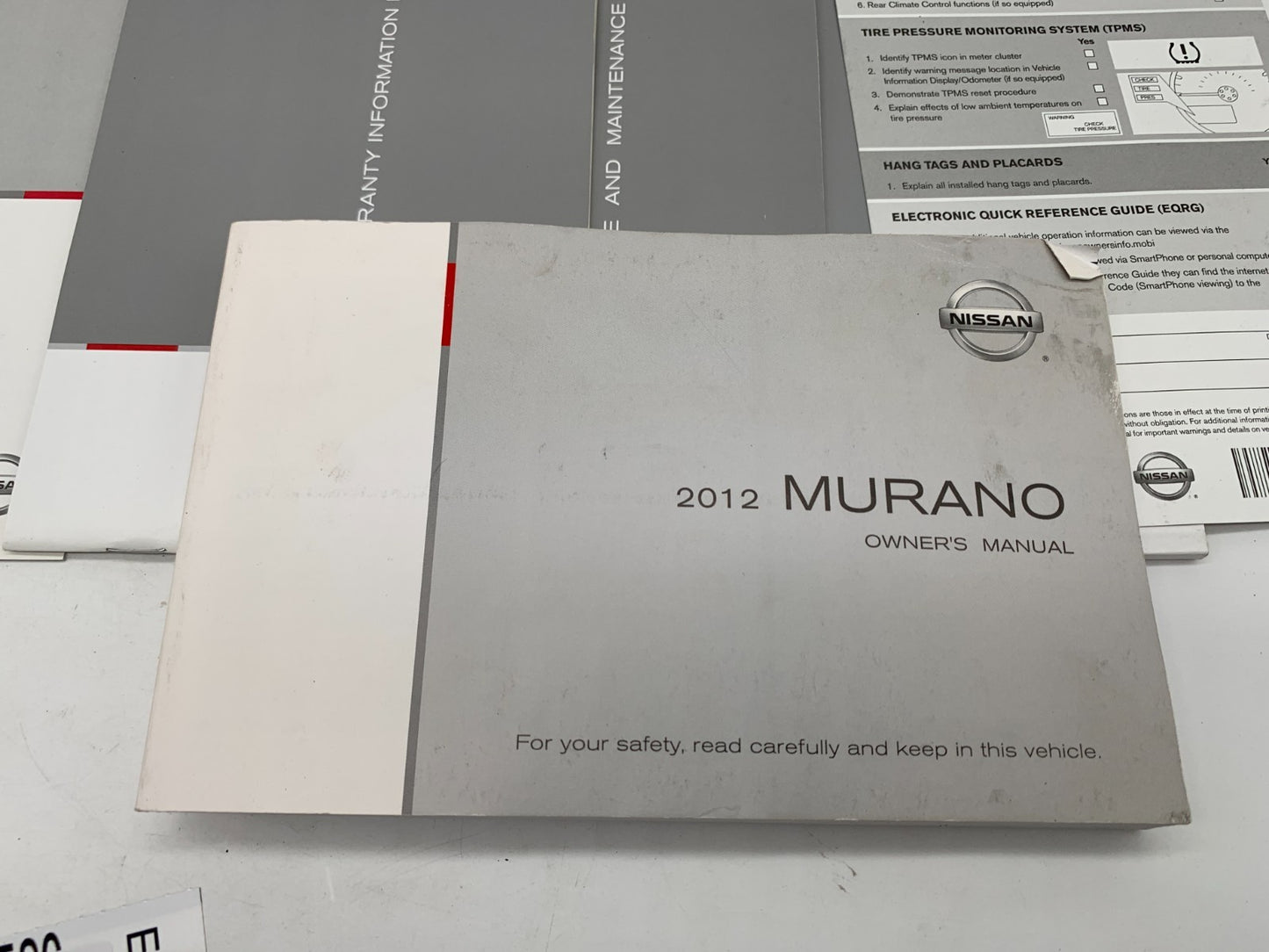2012 Nissan Murano Owners Manual Set with Case OEM