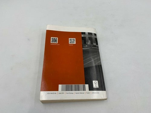 2014 Ford Fusion Owners Manual Set with Case OEM R01B14001